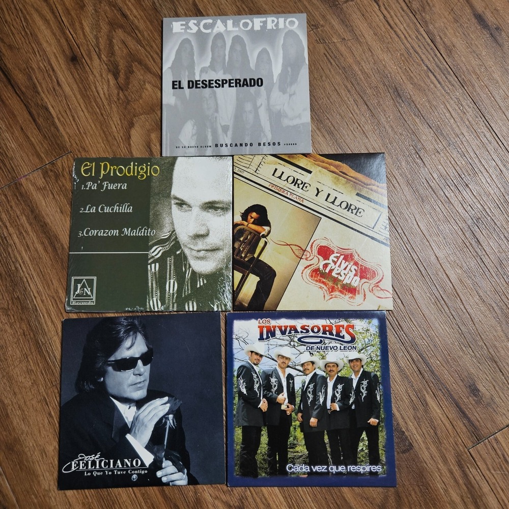 Lot of 5 Latin Promo CD Singles - Escalofrio, El Prodigio, Elvis Crespo and More